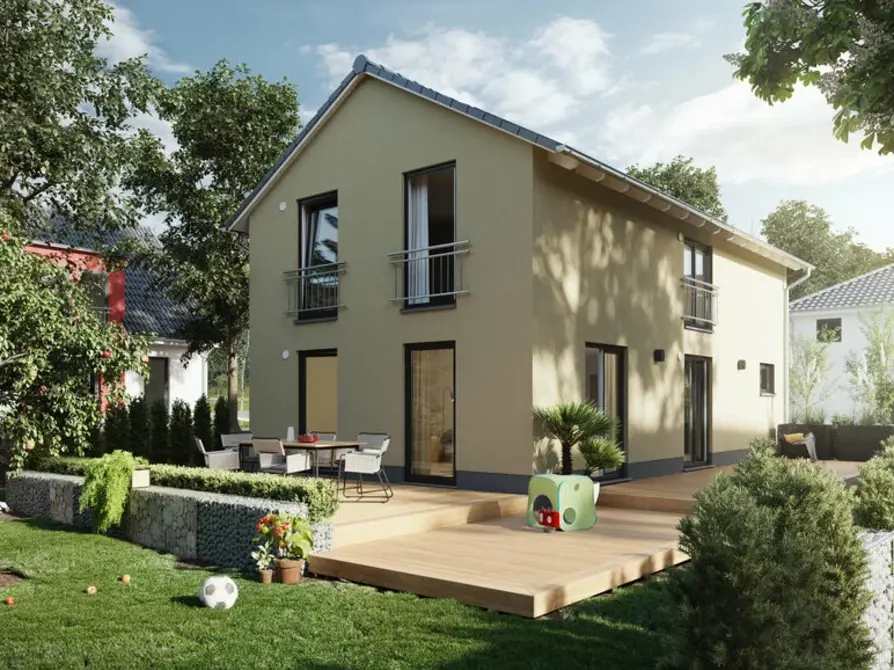 Das Aura 125 mit bodentiefen Fenstern für ein helleres Ambiente mit Blick in den Garten und auf die Terrasse